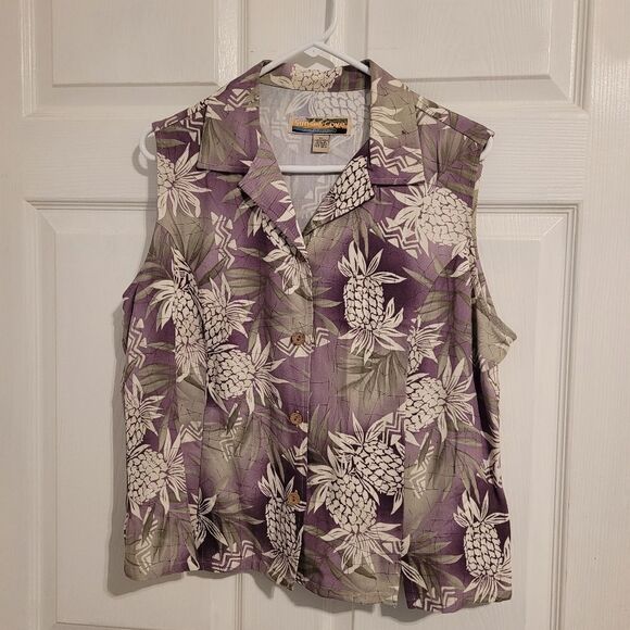 Sunset cove tropical pineapple design top - Picture 1 of 5